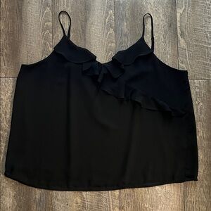 Ricki's Black Ruffled Camisole Top
